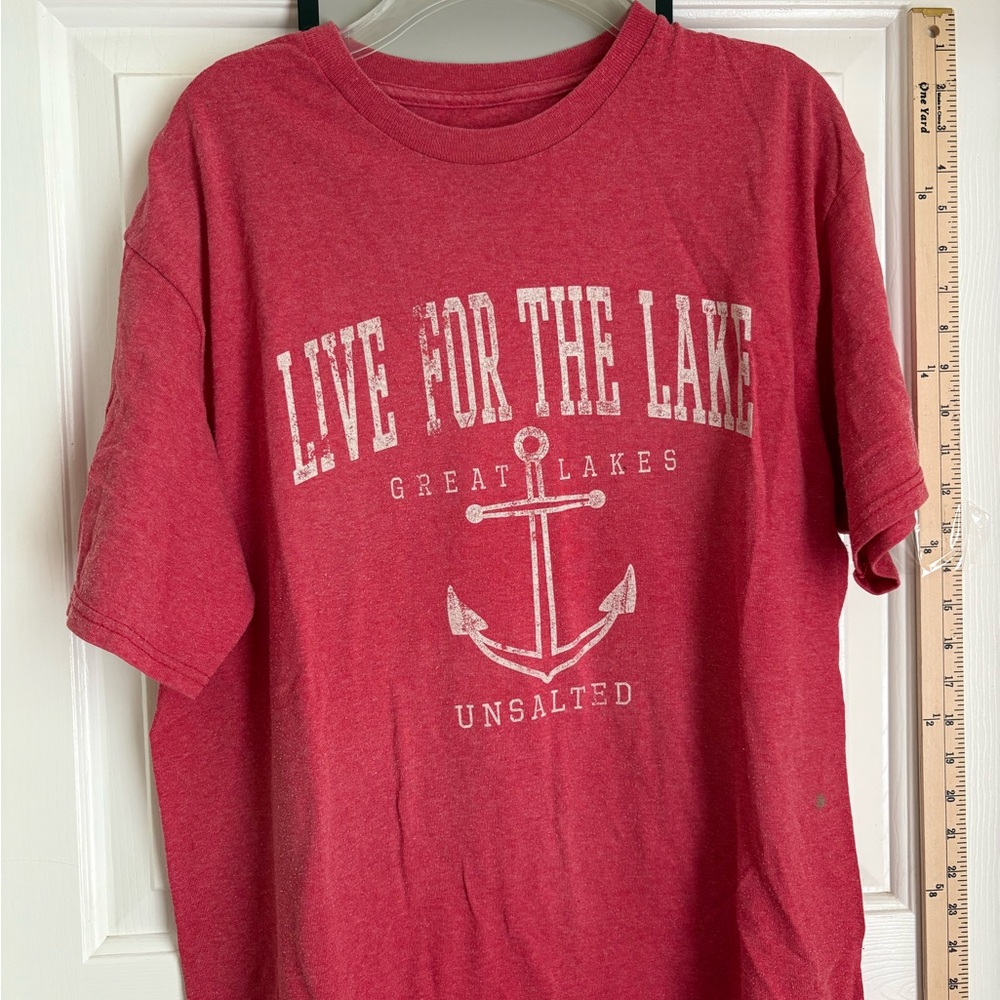 Red Michigan T-Shirt with Anchor Design